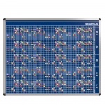 Personal-Raum-Plan, 12 Stunden, 73 Spalten, 123x157 cm, 